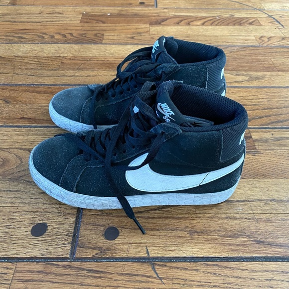 Black Suede Nike High Top - Picture 3 of 7